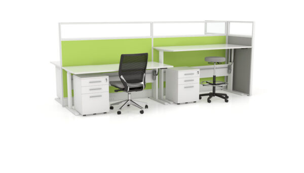 Axis Highrise Electric Desks x4