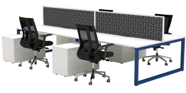 Cubit Loop Desking – in custom colour with Ultimet Caddy Units and Galaxy Chairs