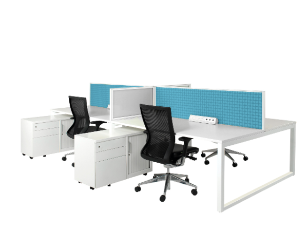 Cubit Loop Desking – with Connect 30 Screens, Ultimet Caddy Units, Harmony Power-Data boxes and Balance Chairs